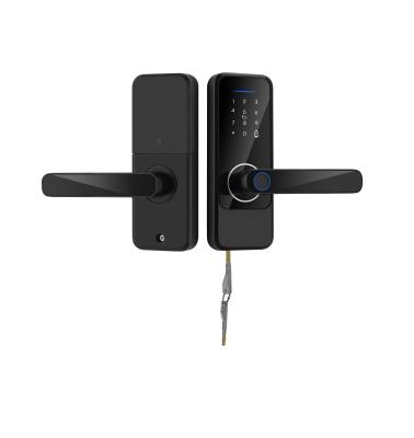 China Cerradura de puerta con huella digital Tuya inteligente Bluetooth cerraduras inteligentes TTlock con código cerradura de puerta inteligente en venta