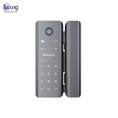 China Black Glass Digital Door Lock with Smart Tuya Wifi and Security Fingerprint for sale