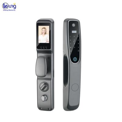 China Security App Door Lock Grey Smart Door Lock With Camera for sale