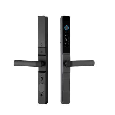 China Waterdicht IP65 slim slot voor kantoor Tuya WIFI TTlock APP Zwart zilveren handvat Intelligent slot voor schuifdeur Te koop