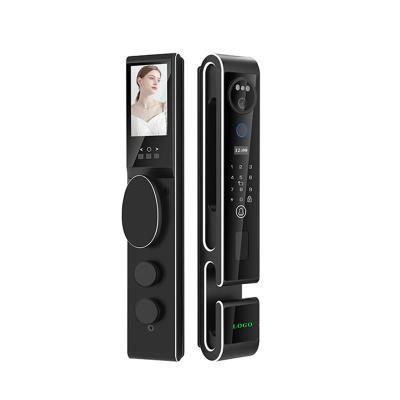 Chine Reconnaissance faciale Verrouillage de porte par interphone vidéo Tuya Smart Glass Door Lock à vendre