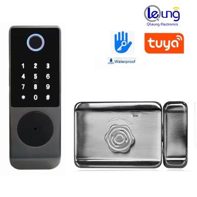 Cina Serratura sicura nera TTLOCK Smart Lock Tuya Digital Lock con porta USB in vendita