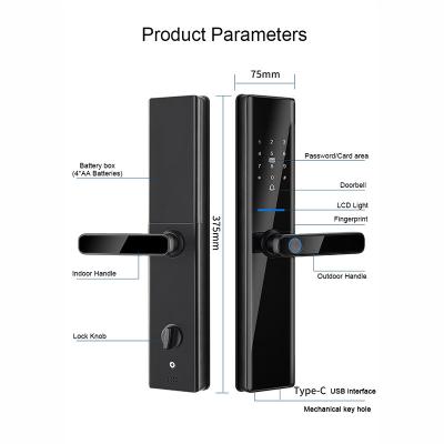 Chine Fermeture de porte Bluetooth intelligente noire Fermetures de porte électroniques à distance pour les maisons à vendre