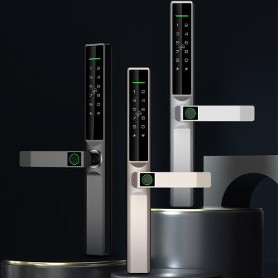 China Tuya TTlock Cerradura de puerta corredera IP65 Desbloqueo por huella digital Código Tarjeta clave en venta