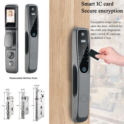 China Tuya Apartment Smart Door Lock Fechadura de porta de controle de acesso de liga de alumínio à venda