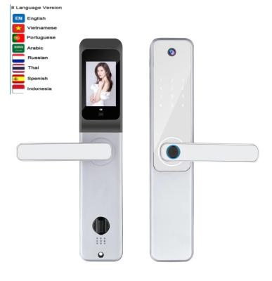 China S802Pro huella digital de código de cerradura de puerta 8 idiomas de video de la puerta Smart Lock en venta