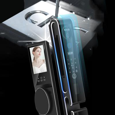 China Luxury Face Id Door Lock CNC Aluminum Wifi Door Lock For Apartment for sale