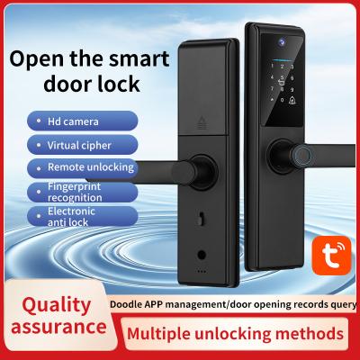 China Camera Smart Door Lock 5050 Mortise Fingerprint Passcode Lock for sale