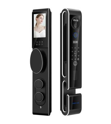 Cina S666 Smart Door Lock con Wifi 3D Face ID Video Intercom Automatic Fingerprint Card Key in vendita