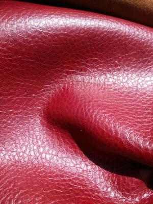 China Artificial Bonded Leather Fabric Wine Faux Leather Upholstery Material for sale