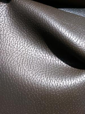 China Dark Gray PU Synthetic Leather Customizable Polyurethane Leather Fabric for sale