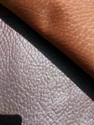 China Eco Friendly Stretch Leather Fabric , Real Leather Upholstery Fabric for sale