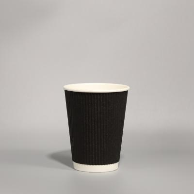 China Customized Double Wall Paper Disposable Cup With Leak Proof Snap On Lid for sale