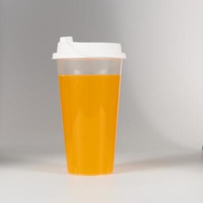 China Clear/White Disposable Plastic PP Cup Round Custom Logo Plastic Cups For Juice And Boba Tea for sale