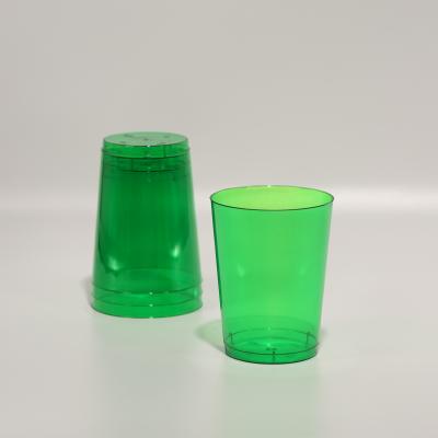 China 300 ml kleurrijke PS-plastic wegwerpwater snackbekers voor sap en water Te koop