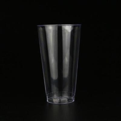 China Crystal Clear PS Plastic Cups Wegwerp Tumbler met aangepaste kleur voor sap Te koop