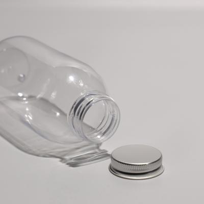 China 300 ml doorzichtige plastic PET-fles met een afzonderlijke kleur Te koop