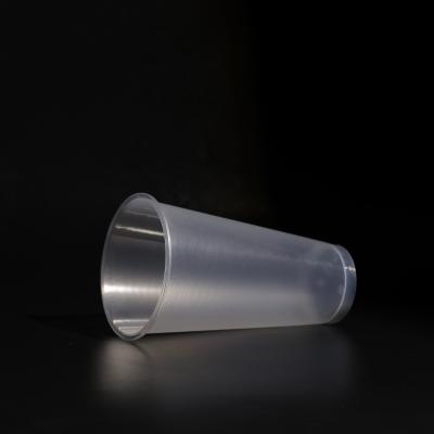 China 500ml Clear Plastic Disposable PP Cups With Lid for Beverages And Boba Tea for sale