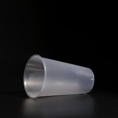 China Customized Printing 500ML Plastic PP Juice Cup With Lid For Coffee for sale