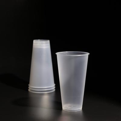 China Taza de plástico desechable de PP reutilizable con tapa plana / cúpula para bebidas y jugos en venta