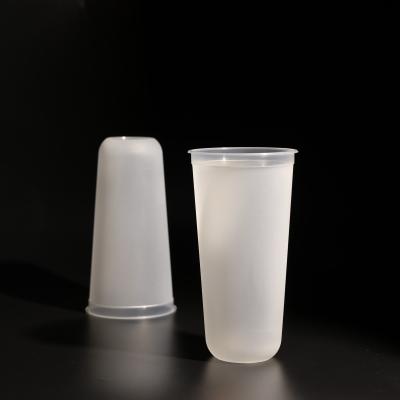 China Clear Plastic PP Cup for Beverages and Coffee With Flat Or Dome Lid for sale