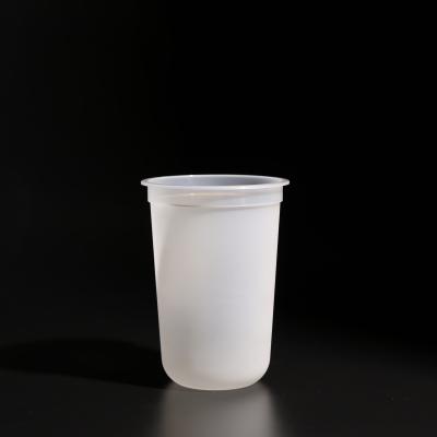 China 500ml / 700ml Plastic PP Disposable Cup With Flat / Dome Lid For Beverage for sale