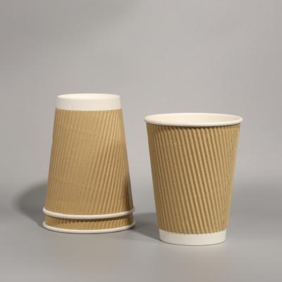 China 12OZ / 16OZ Disposable Paper Cup With Snap On Lid Custom Printed Paper Coffee Cups for sale