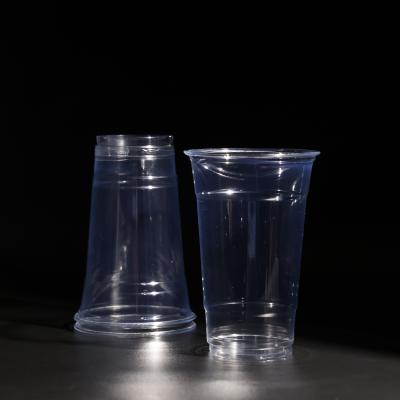 China 1000ML Plastic PET Cup Bpa Free Disposable Boba Tea Plastic Cups for sale