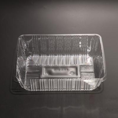 China Stackable Eco Friendly Plastic PET Food Tray Container For Food Packaging for sale