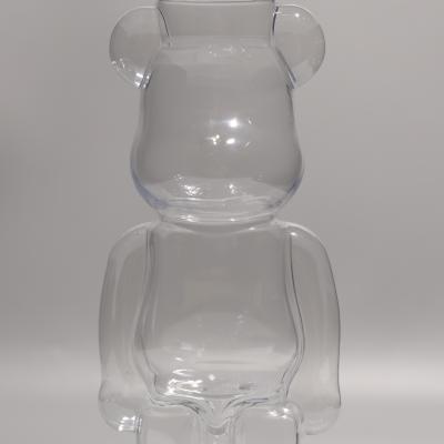 China Clear Gloomy Shape  PET Bottle with Screw On Lid and Customized Logo for sale