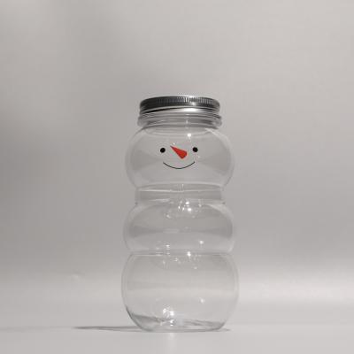 China Snowman Eco Friendly PET Plastic Bottles with Customizable Caps For Beverage for sale