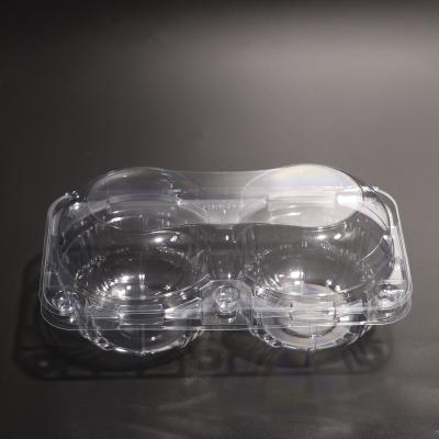 Chine 2-Compartment FAD Certified Transparent Food Packaging Plastic Container / Food Storage Containers à vendre