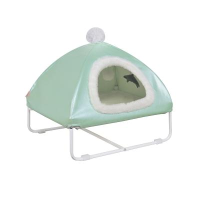 China Stocked Cat Beds Outdoor Dog Mat Raised Dog Beds For With Removeable Canopy for sale