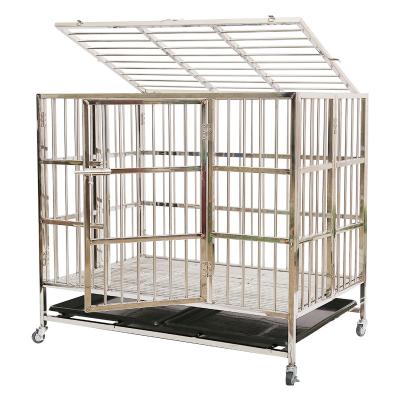 China Single Viable Pet and Duty Dog Crate Dog Crate Life Stages Large Double Door Heavy Folding Dog Kennel for sale