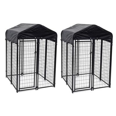 China Super Durable XXL Super Spacious Dog Crate Outdoor Large Dog Kennel With Roof For UV Protection And Waterproof for sale