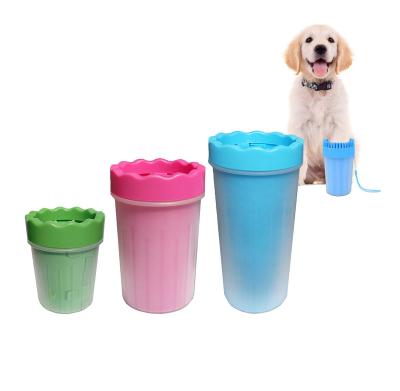 China Durable High Quality Silicone Portable Pet Cleaning Feet Sweep Dogs Grooming Accessories Dog Paw Cleaner for sale