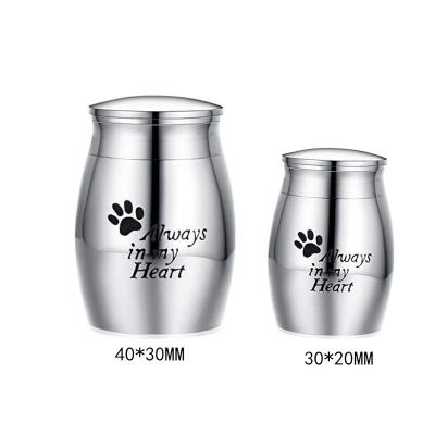 China Stored Pet Ashes Keepsake Metal Pet Urns Containers For Pet Ashes for sale