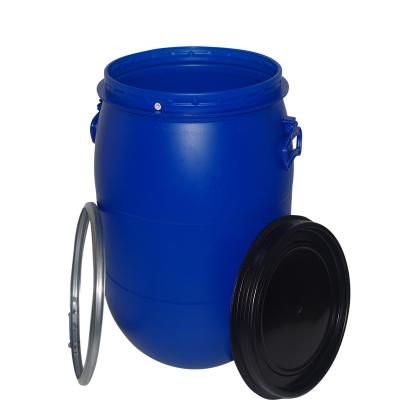 Chine Baril de polyéthylène à haute densité cylindrique de 210 litres 55 galons Baril chimique bleu à vendre