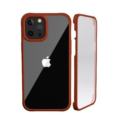 China hongxun 2021 shockproof multicolor frame glass phone case for iphone 13pro mobile phone accessories for sale