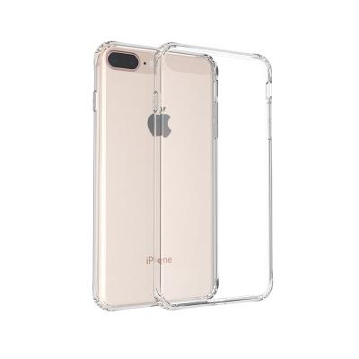 China Protective Shockproof Anti-drop Camera Lens Transparent Glass Phone Case For iPhone 7/8 Plus for sale