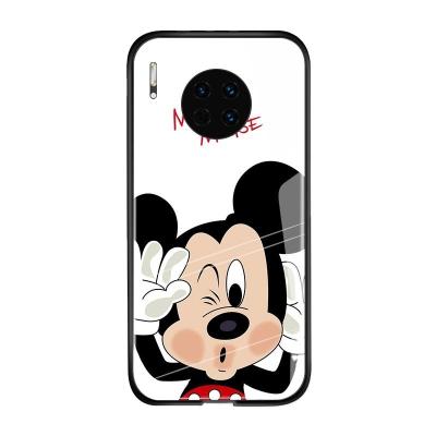 China Shockproof For iPhone Mobile Cover Back Cover Glass Cell Phone Protector Case Cute Cartoon Characters TPU Frame For iPhone 11pro for sale