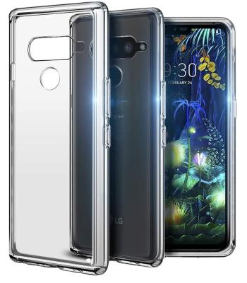 China Shockproof Phone Case For LG V50 Ultra Thin Slim Clear Soft TPU+Glass Case Cover For LG V50 TPU Phone Wholesale Crystal Clear Case for sale