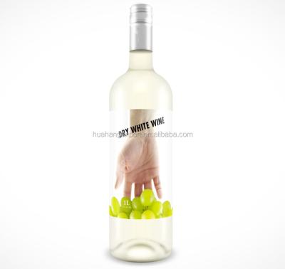 China 1000ml 1Liter Drink Round Clear Dry White Wine With Cork Lid And Label for sale