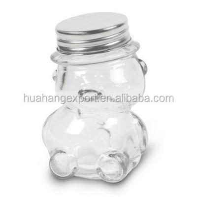 China China Factory Wholesale Different Size Bear Glass Honey Jar Viable For Honey for sale