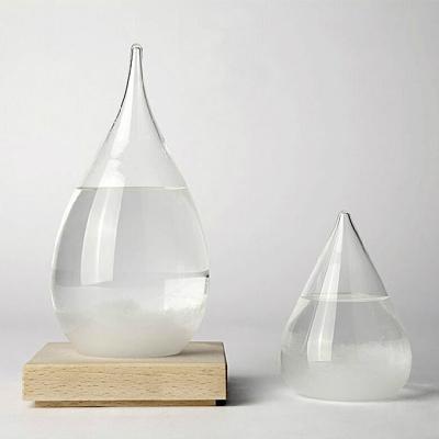 China China European Glass Creative Stylish Desktop Drops Storm Class Crafts Water Form Weatherstorm Forecast Bottle Barometer for sale