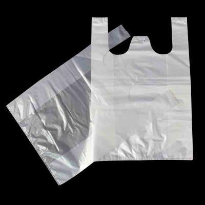 China Food Grade Moisture Proof Colorful Plastic Shopping Bag With Handle Vest Bag for sale