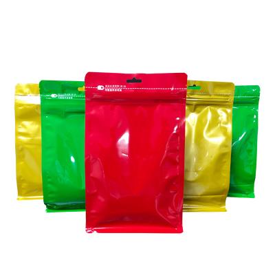 China Wholesale Pure Color Moisture Proof Packing Bag Aluminating Holder Up Bags Octet Seal Bag for sale