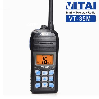 China Yes VITAI VT-35M Walking Talking VHF 5W IP-X7 Marine Two Way Radio Waterproof 20 Nautical Miles Handheld Walkie Talkie for sale