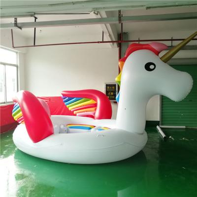 China PVC Customized Water Floating Giant PVC Flamingo Inflatable Water Floating Pool for sale