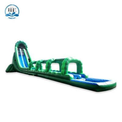 China Waterproof outdoor commercial green slide slide with adult inflatable swimming pool giant inflatable water slide for sale for sale